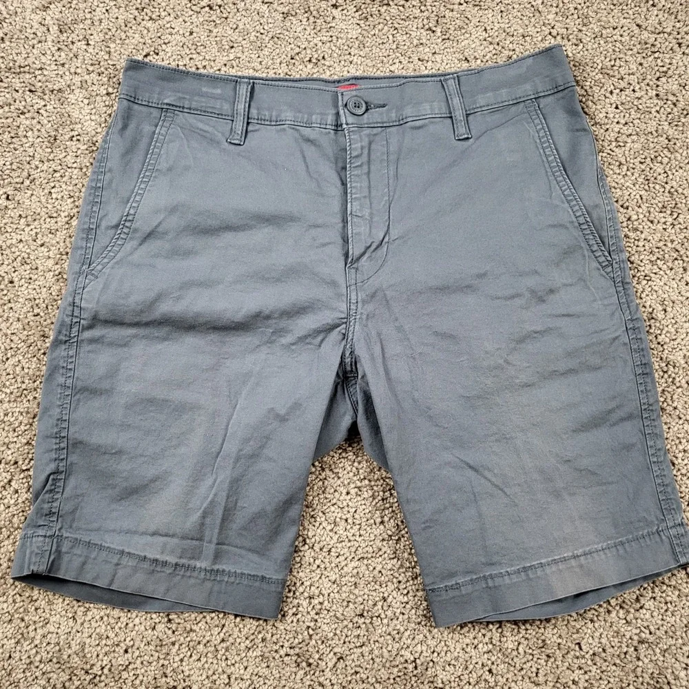 Levis XX Chino Shorts Mens 30 Gray Stretch Twill 85229-0061 Casual‎ Urban